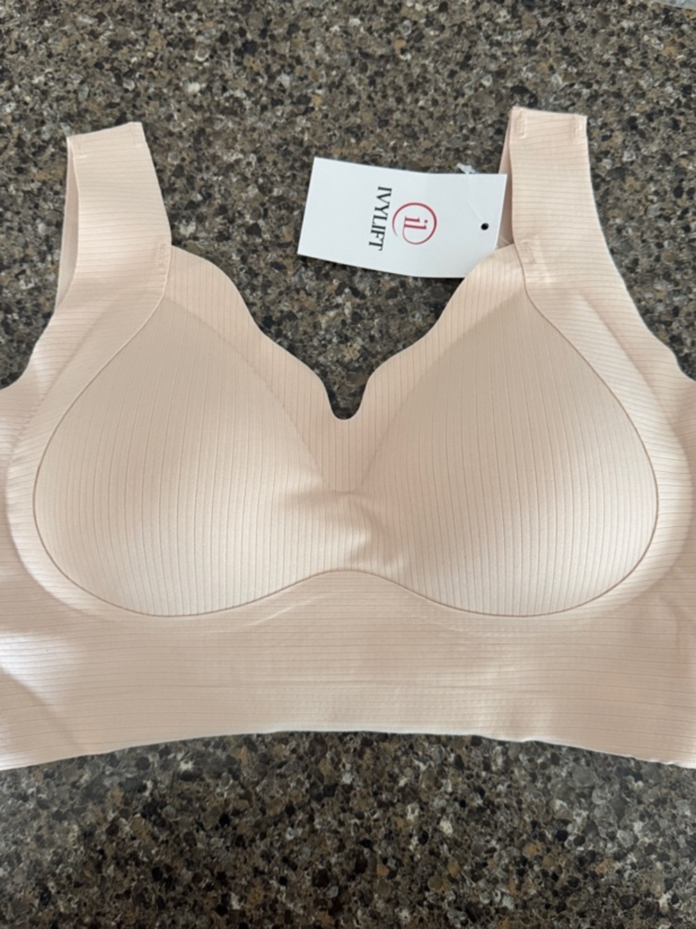 IvyLift Seamless Nude Wireless Comfort Bra - Pure Beige - Size L